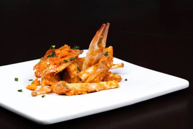 Fried yengeç ile köri