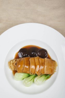 Tayland kızarmış toz cuisinesoup Mantarlı Makarna Tavuk