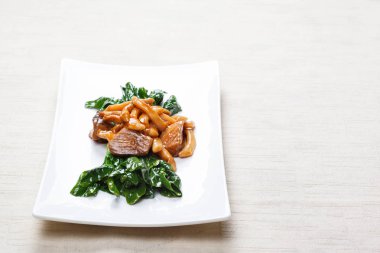 Stir fry mantar Tay mantar kızarmış