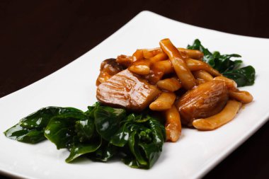 Stir fry mantar Tay mantar kızarmış