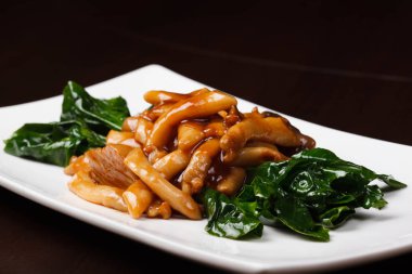 Stir fry mantar Tay mantar kızarmış