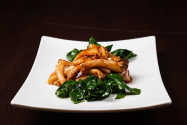 Stir fry mantar Tay mantar kızarmış