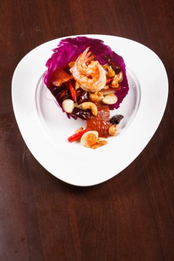 salata Beyaz karides taze karides yemek Deniz Urunleri Mutfagi