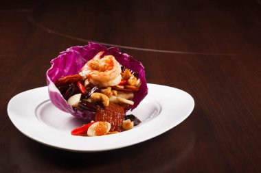 salata Beyaz karides taze karides yemek Deniz Urunleri Mutfagi