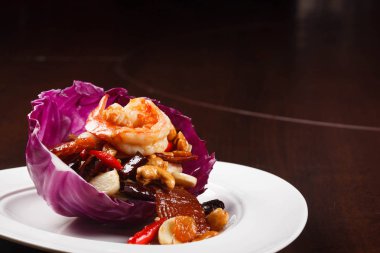 salata Beyaz karides taze karides yemek Deniz Urunleri Mutfagi