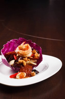 salata Beyaz karides taze karides yemek Deniz Urunleri Mutfagi