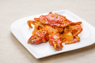 Fried yengeç ile köri