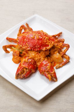 Fried yengeç ile köri