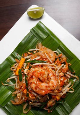 Thai food Pad thai  Stir fry noodles clipart