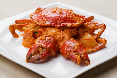 Fried yengeç ile köri