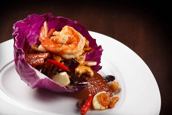 salata Beyaz karides taze karides yemek Deniz Urunleri Mutfagi