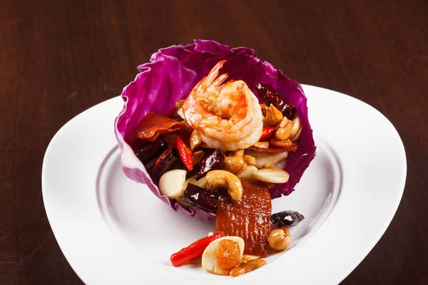 salata Beyaz karides taze karides yemek Deniz Urunleri Mutfagi