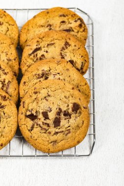 Çikolatalı kurabiye. seçici odak.