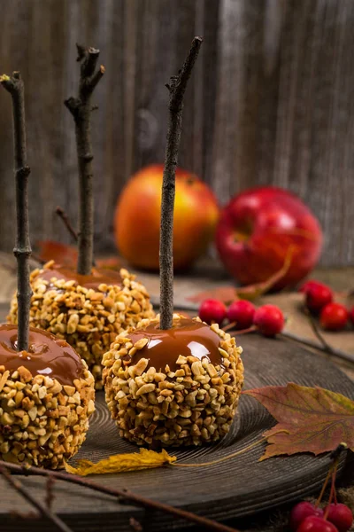 Caramel Apples Selective Focus — Stock Photo, Image