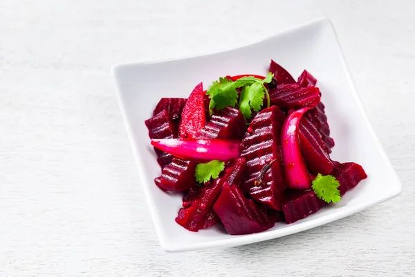 Pickled Beets Sliced Selective Focus — Stock Photo, Image