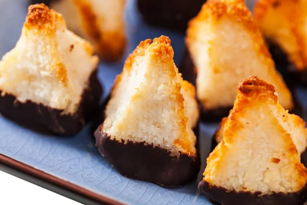 Coconut Pyramids Cookies Selective Focus — Stock Photo, Image