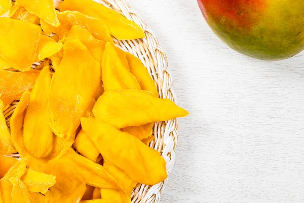 Gedroogde Mango Fruit Selectieve Aandacht — Stockfoto