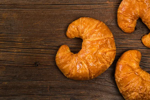 Croissants Para Desayuno Enfoque Selectivo —  Fotos de Stock