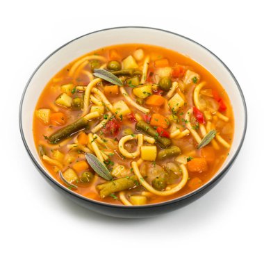 Sonbaharda hasat ev yapımı sebze çorbası. Seçici odak.