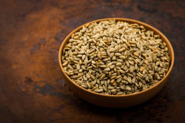 Ayçiçeği Çekirdekleri Kızarmış Tohumlar Arkaplanı. Seçici odak.