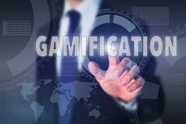 Gamification kavramı, dokunmatik ekran butonuna