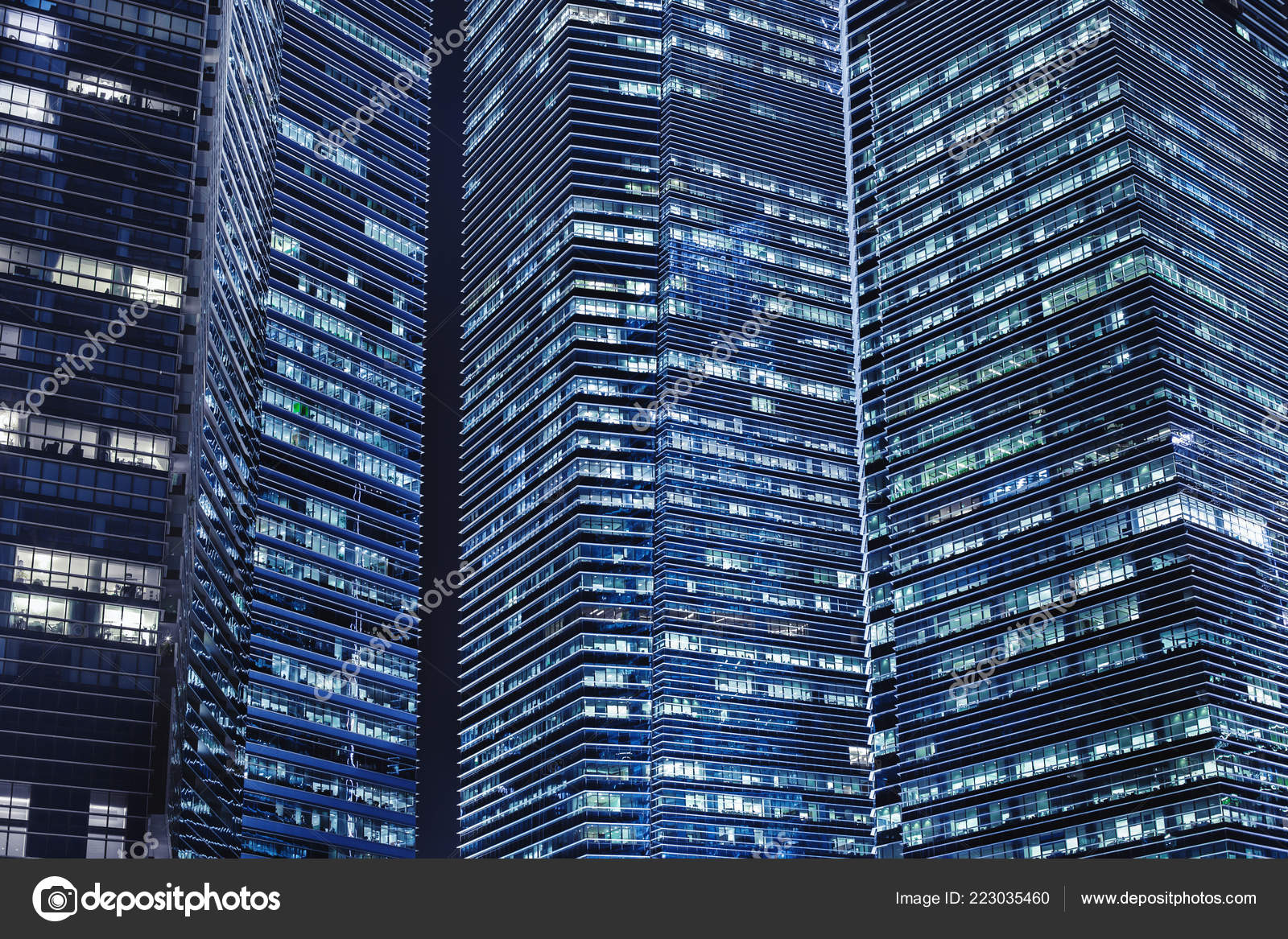 Office Buildings Night Background Illuminated Modern Skyscrapers Stock  Photo by ©anyaberkut 223035460