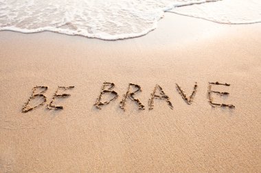 be brave, motivational fearless concept clipart