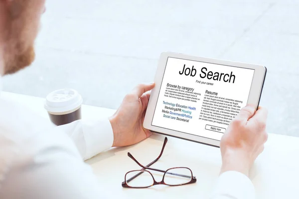 Job Search Tablet — Stock Photo, Image