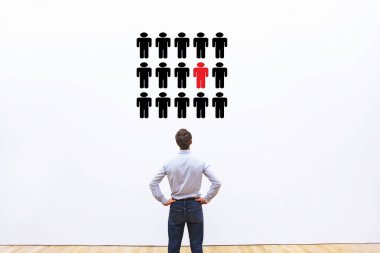 liderlik, iş ya da kariyer iş kavramı, insan kaynakları yönetimi