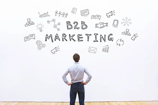 B2B Marketingkonzept Auf Weißem Hintergrund — Stockfoto