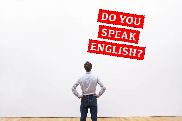 do you speak english, language courses concept