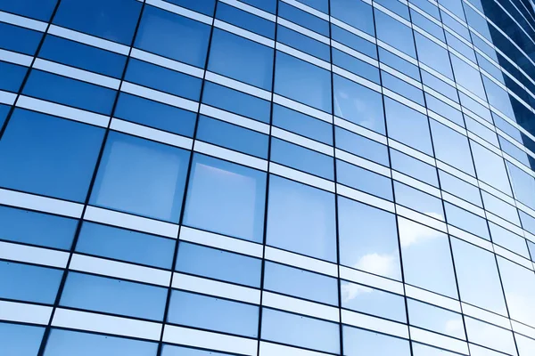 Abstrakte Geschäftshintergrund Textur Blaue Glaswand Des Modernen Bürogebäudes — Stockfoto