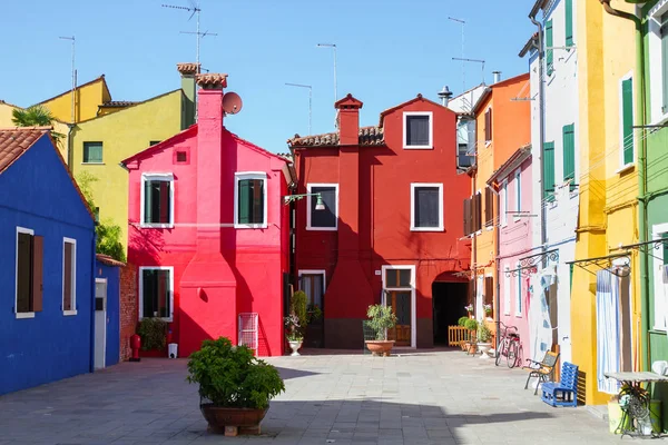 Colorful Buildings Venice Burano Island Landmark Italy Travel Europe — Stock Photo, Image