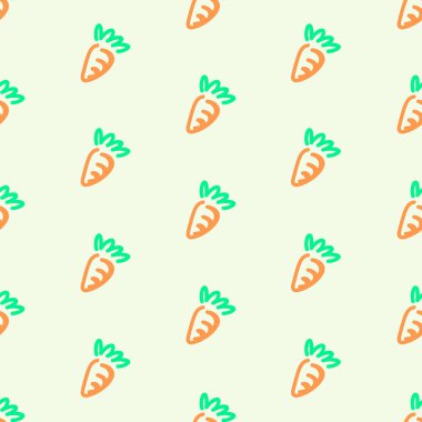 Havuç yeşil zemin üzerine Dikişsiz desen. Sebze seamless modeli. Minimalist desen