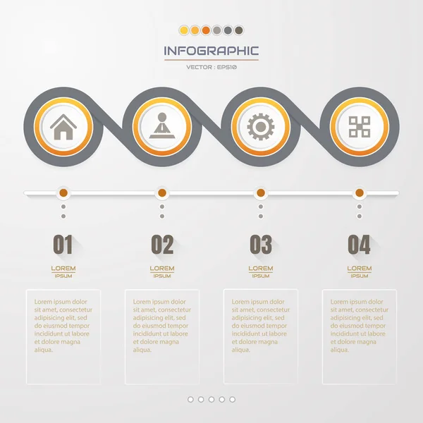 Infographics Ontwerp Template Met Pictogrammen Proces Diagram Vector Eps10 Illustratie — Stockvector