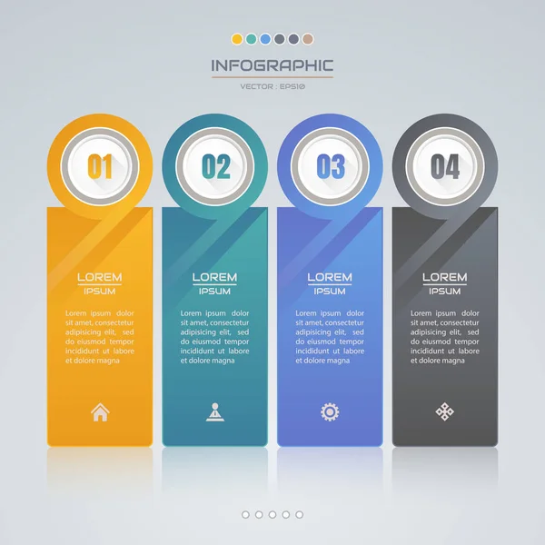 Infografik Design Vorlage Mit Symbolen Prozessdiagramm Vektoreps10 Abbildung — Stockvektor