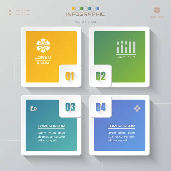 Infografik Design Vorlage Mit Symbolen Prozessdiagramm Vektoreps10 Abbildung — Stockvektor