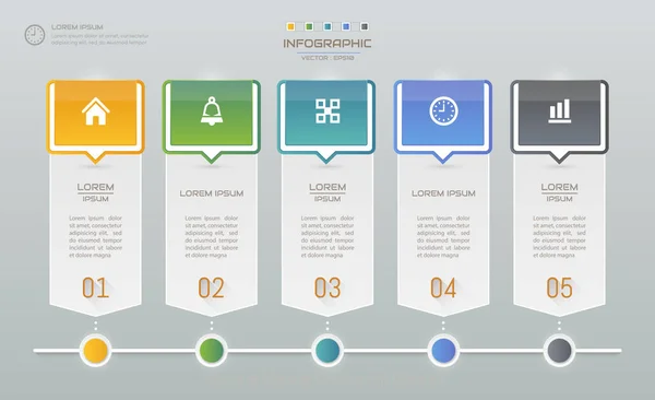 Šablona Návrhu Infografiku Ikonami Diagram Procesu Eps10 Vektorové Ilustrace — Stockový vektor