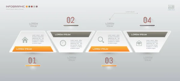 Infografik Design Vorlage Mit Symbolen Prozessdiagramm Vektoreps10 Abbildung — Stockvektor