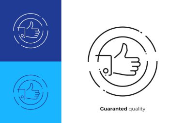 Sanat başparmak el gibi hizalayın. Takım oluşturma. Modern lineart tarzı ölçeklenebilir vektör simgesi. anahat öğelerini vektör çizim.