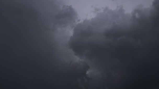 Petir Menyambar Atas Badai Langit — Stok Video