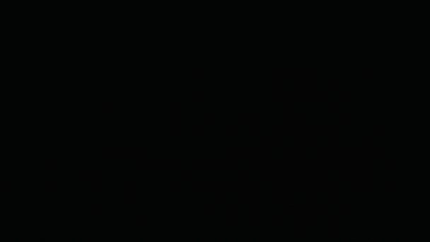Yıldırım Çarpması Siyah Arka Plan Üzerine Izole Cıvata — Stok video