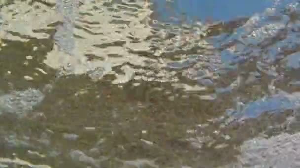 Underwater View Crashing Wave Seamless Looping — Stock Video