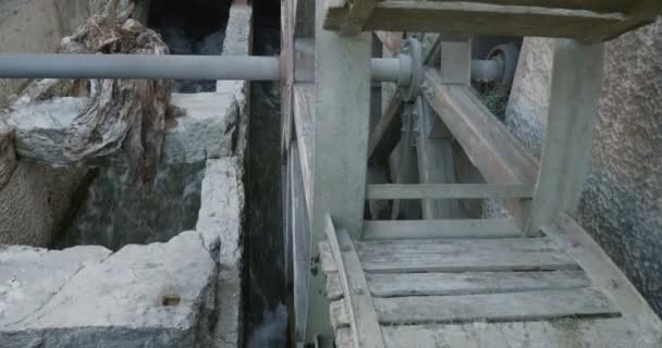 Roue Bois Ancien Moulin Eau — Video