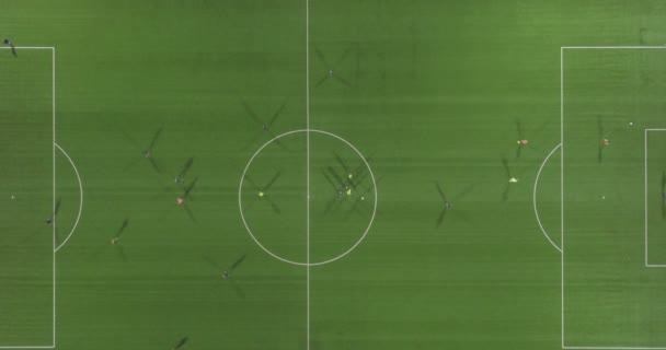 Piłka nożna stadion widok z góry — Wideo stockowe