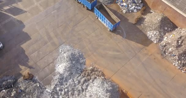Vista aérea de residuos metálicos — Vídeos de Stock