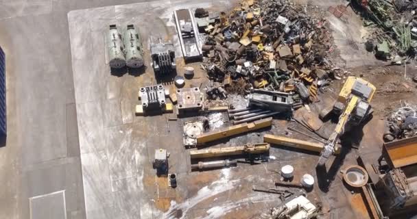 Metal Waste Aerial View — Stock Video