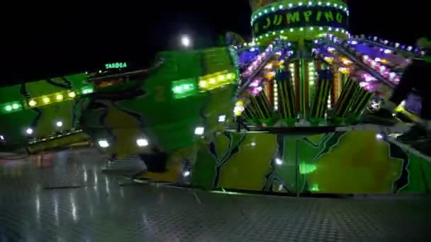 Attractiepark Jump Ride — Stockvideo