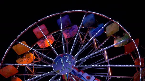 Amusement Park Ferris Wheel — Stock Video