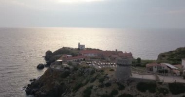Capraia Adası Liman Havacılık Görünümü